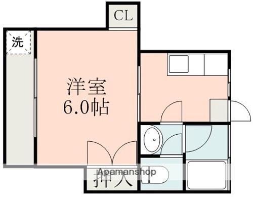 コーポ今村(1K/2階)の間取り写真
