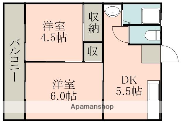 東栄ハイツⅠ(2K/2階)の間取り写真