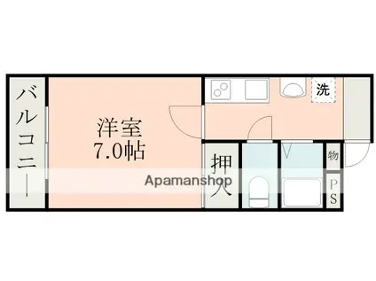 千徳マンション・ヴィラ浄行寺(1K/4階)の間取り写真