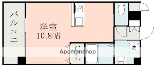 S-FORT熊本県立大学前(ワンルーム/5階)の間取り写真