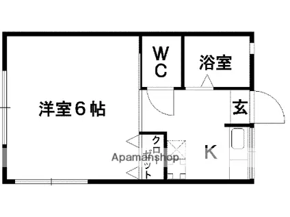 パナハイツ東子飼(1K/1階)の間取り写真