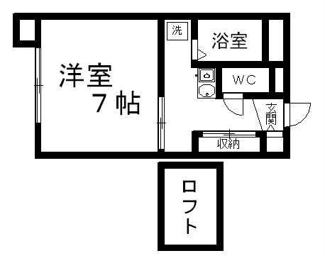 レオパレス戸島Ⅱ(1K/2階)の間取り写真