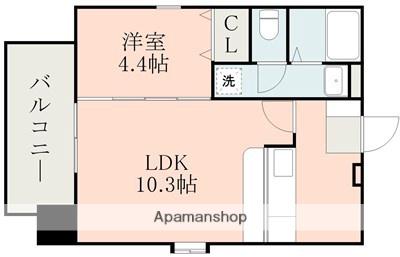 SAINT-AUXERRE(1LDK/2階)の間取り写真