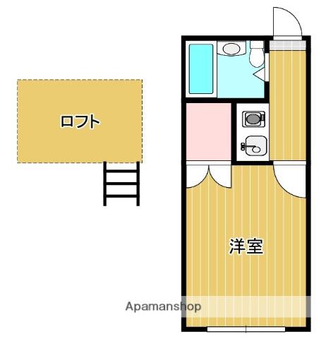 エンゼルハイツ帯山(1K/1階)の間取り写真