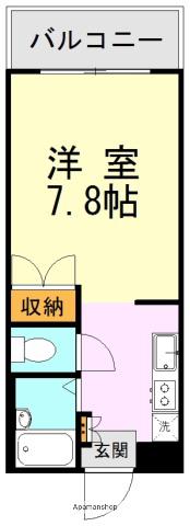 ノブハウスⅡ(ワンルーム/1階)の間取り写真