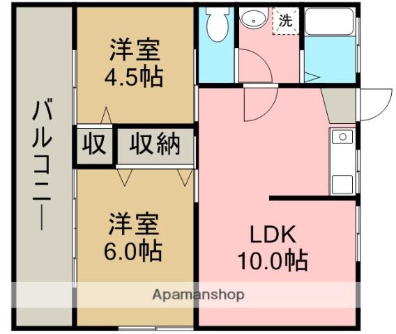 サンコーポ(2LDK/2階)の間取り写真