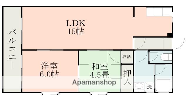 メゾンビスタ(2LDK/2階)の間取り写真
