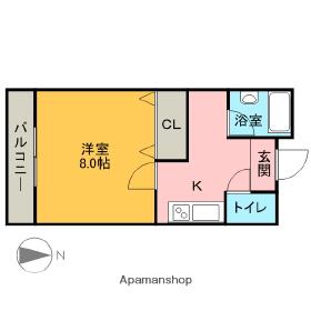 近見コーポ(1K/1階)の間取り写真