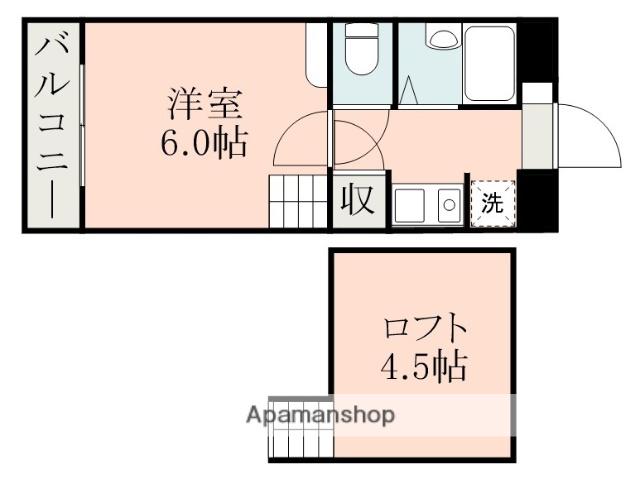 アップルハウス出水(1K/1階)の間取り写真