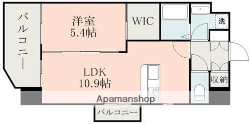 サンマークス出水(1LDK/3階)の間取り写真