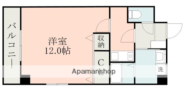 ガーデンオブモニカ(1K/2階)の間取り写真