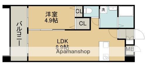 S-FORT平成けやき通(1LDK/2階)の間取り写真