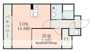 白山ヒルズ(1LDK/7階)の間取り写真