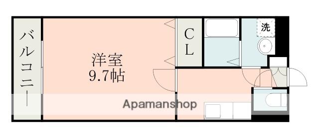 ダイコー水前寺駅通2(1K/4階)の間取り写真