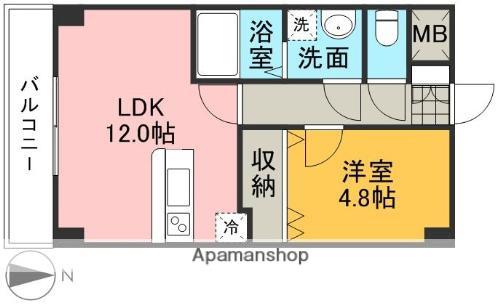 PREMIUM大津中央(1LDK/2階)の間取り写真