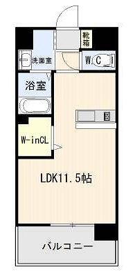 GLC熊本駅南(ワンルーム/6階)の間取り写真