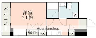 FLAT 熊本(1K/9階)の間取り写真