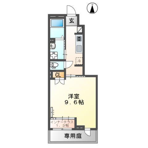 スターテラス蓮台寺(1K/1階)の間取り写真