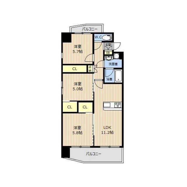 スペランザ(3LDK/2階)の間取り写真