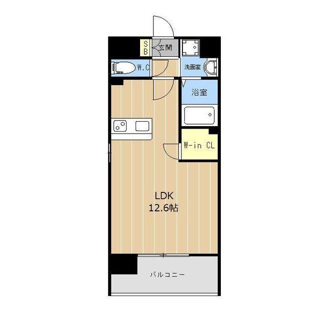 LIBTH本荘プレミア(ワンルーム/12階)の間取り写真