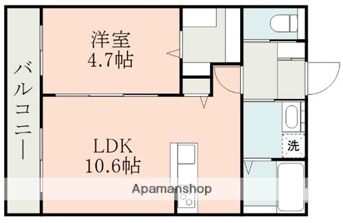 ドゥ・アンディオール小島(1LDK/1階)の間取り写真