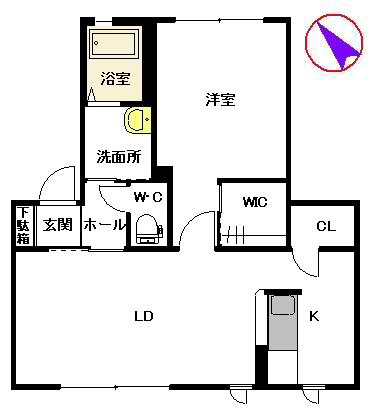 フォレストライフ(1LDK/1階)の間取り写真