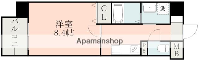 COLAS MIFUNE イースト(1K/8階)の間取り写真