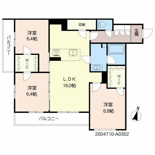 カレイドスコープ光の森(3LDK/3階)の間取り写真