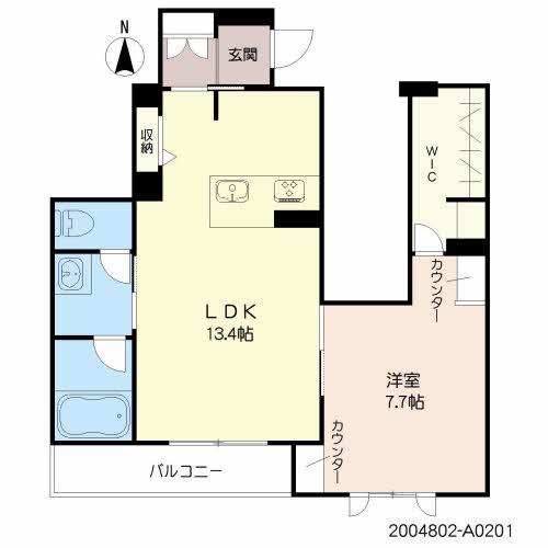 TSUBOENO(1LDK/2階)の間取り写真