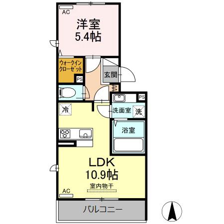 モン・エトワール(1LDK/2階)の間取り写真