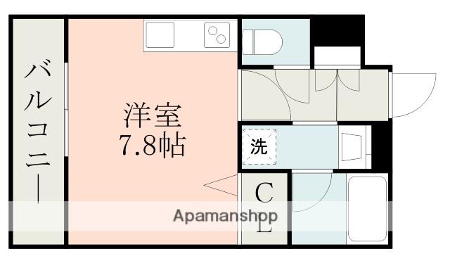 ラ メール(ワンルーム/2階)の間取り写真