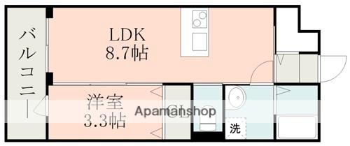 ラ・シック嘉島Ⅳ(1LDK/2階)の間取り写真
