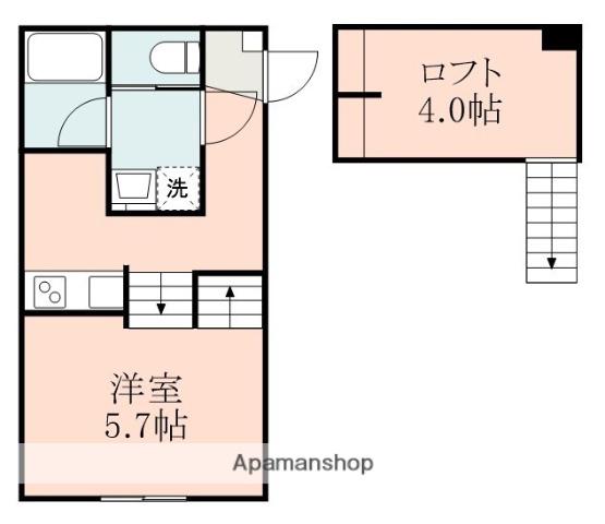 APRISE田崎本町(ワンルーム/1階)の間取り写真