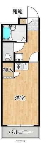 ファースト新大江(ワンルーム/1階)の間取り写真