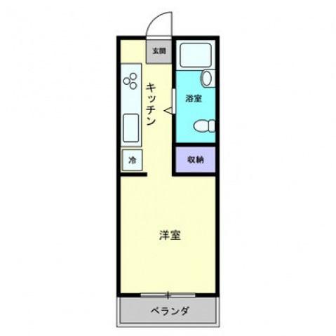 サンライト新南部(1K/2階)の間取り写真
