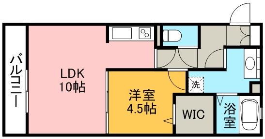 パレス丹波参番館(1LDK/2階)の間取り写真
