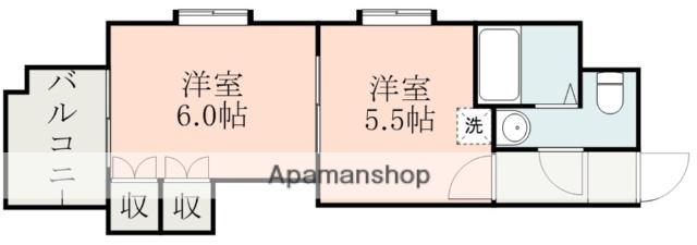 コートハイムPAL(1DK/5階)の間取り写真