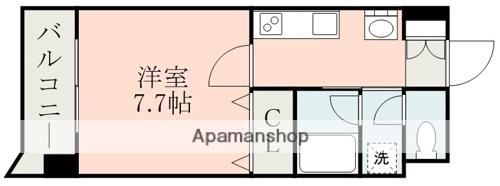 クイール世安(1K/7階)の間取り写真