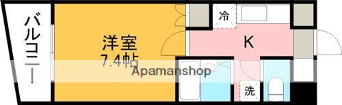 アビタシオン保田窪(1K/2階)の間取り写真