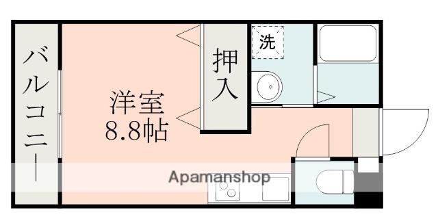 ネオコーポB(1K/2階)の間取り写真