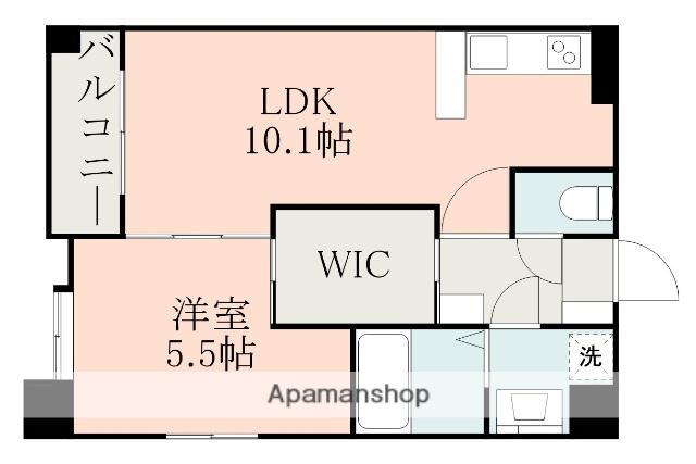 メイン白山(1LDK/2階)の間取り写真