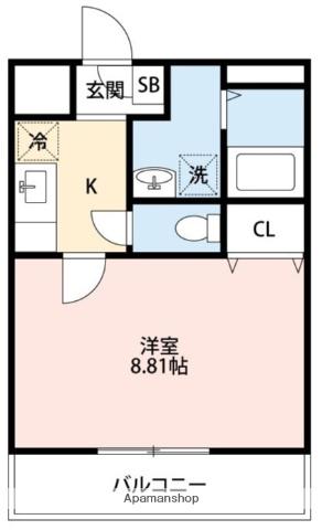 SERES長嶺(1K/6階)の間取り写真