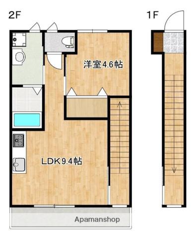 FLOWER VALLEY Ⅰ(1LDK/2階)の間取り写真