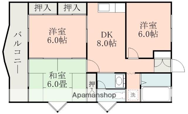 クインハイツ(3DK/1階)の間取り写真
