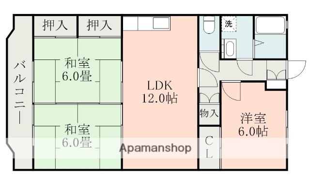 ハイムコスモスⅡ(3LDK/2階)の間取り写真