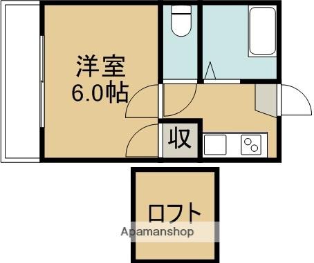 スペックス上水前寺A棟(1K/2階)の間取り写真