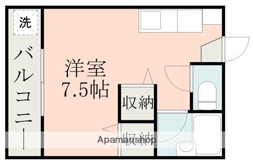 FINE VIEW(ワンルーム/3階)の間取り写真