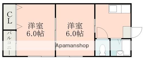 コーポウィーグル NO.1(2K/1階)の間取り写真