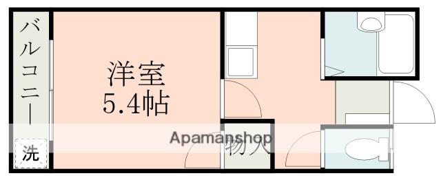 ヴィラ大江(1K/2階)の間取り写真