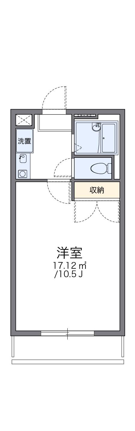 レオパレス上徳(1K/2階)の間取り写真